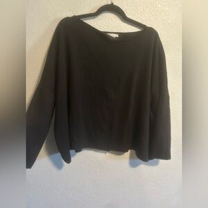 Sarah Pacini Off-the-Shoulder black Asymmetric Blouse